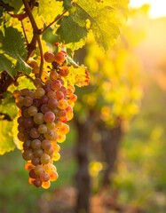 Sunlight on a bunch of grapes
