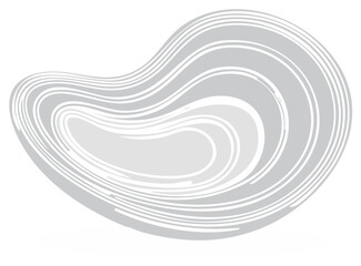 Abstract design with flowing lines, modern illustration, gray and white graphic design element