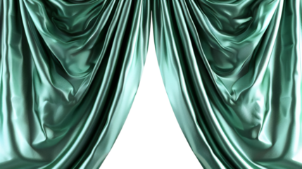 green curtain background