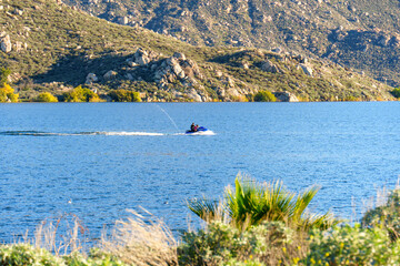Jet Skiing Adventure on Expansive Lake Perris Waters
