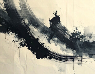 Silent Brush Stroke &mdash; Monochrome Japanese Design