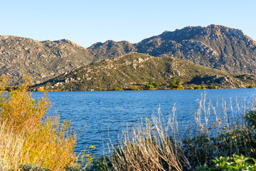 Scenic Autumn Afternoon At Lake Perris Recreation Area