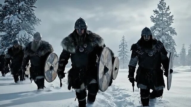 Ancient Vikings Traveling