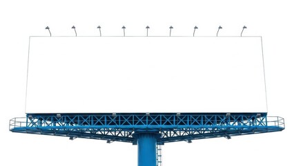 Large outdoor advertising billboard with support structure