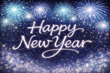 Spectacular fireworks display illuminates the new year with 2026 brightly shining