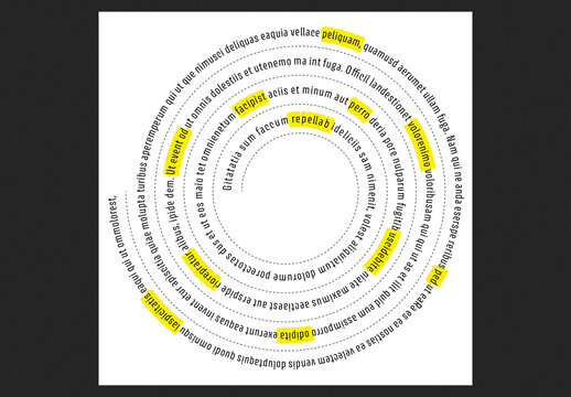 Text on Circular Spiral Line