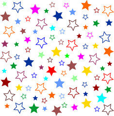 Colorful Stars Seamless Pattern Texture