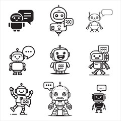 Support AI Assistant Chatbot Robot Speech Bubble