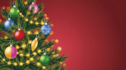 Colorful christmas tree ornaments