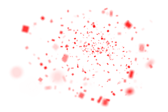 Radiant whirl of tiny red squares spinning from the center outward, a playful vortex of digital confetti that turns pure white space into a lively, energetic celebration of color

 - Powered by Adobe