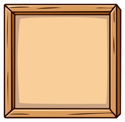 Fototapeta premium Blank wooden frame illustration with copy space