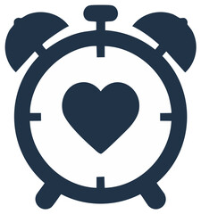 Obraz premium Clock with Heart Symbol. Time for Love. Valentine's Day Reminder. Countdown to Romance. Time for Care