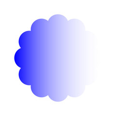 Obraz premium Abstract Violet Blue Gradient Scalloped Shape Element