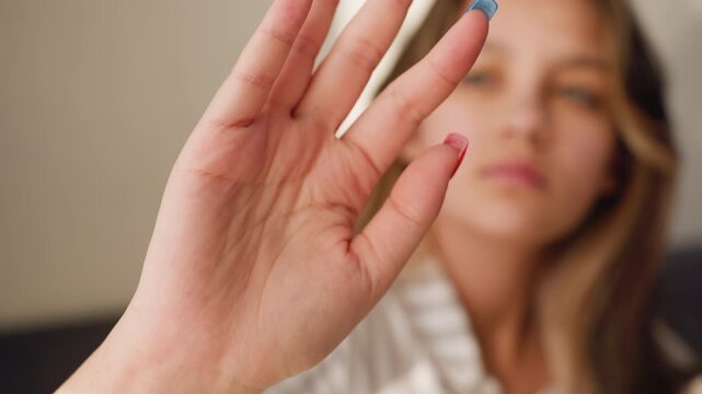 Closeup Of Vibrant Painted Fingers, Intimate Closeup Featuring Brightly Decorated Nails, Artistic Closeup Capturing Lively Hands With Colorful Nails Against Softly Blurred Facial Background