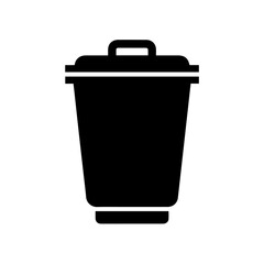 Black trash bin