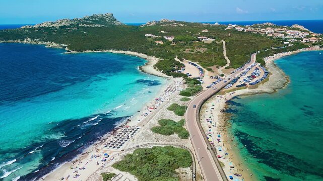 Rena di Ponente & Rena di Levante (Spiaggia dei Due Mari), Sardinia &ndash; Aerial View