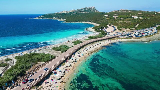 Rena di Ponente & Rena di Levante (Spiaggia dei Due Mari), Sardinia &ndash; Aerial View