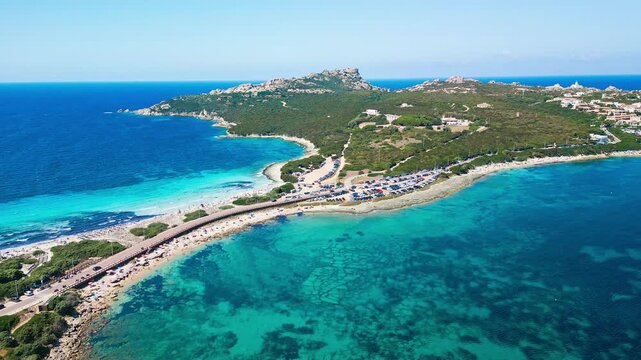 Rena di Ponente & Rena di Levante (Spiaggia dei Due Mari), Sardinia &ndash; Aerial View