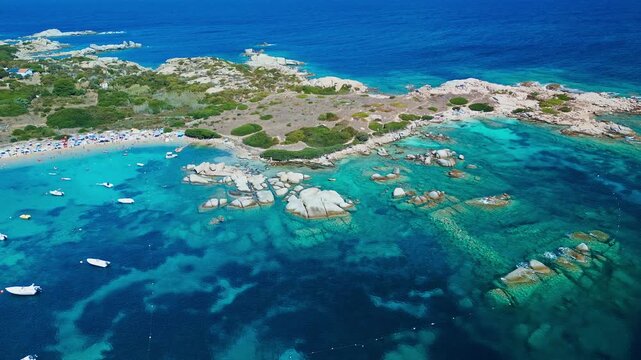 Rena di Ponente & Rena di Levante (Spiaggia dei Due Mari), Sardinia &ndash; Aerial View
