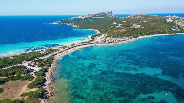 Rena di Ponente & Rena di Levante (Spiaggia dei Due Mari), Sardinia &ndash; Aerial View