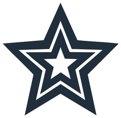 Obraz premium Concentric layered five pointed star symbol vector illustration