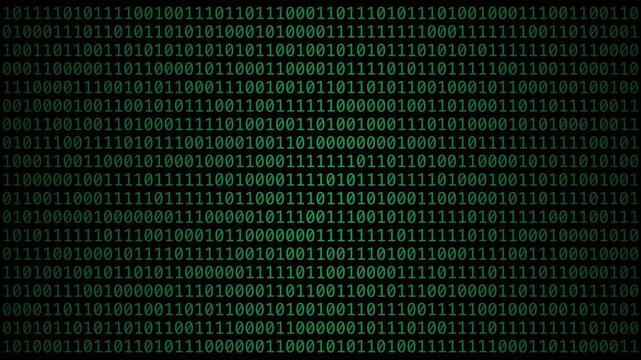 Green binary code digital background