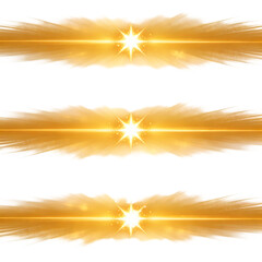 Golden star with feathered light rays and ethereal glow

