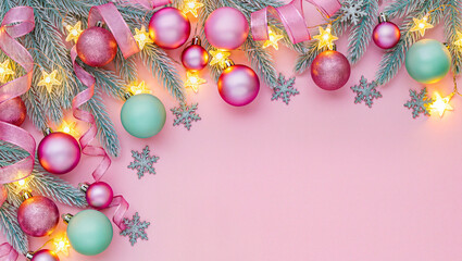 pink christmas background