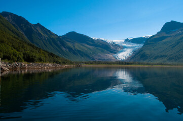 Svartisen glacier in Norway, Scandinavia, Europe