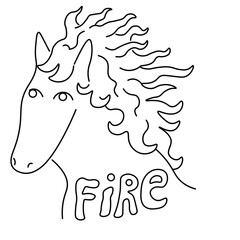 horse's portrait in doodle style in vector. element for decor postcard design print sticker animation poster background