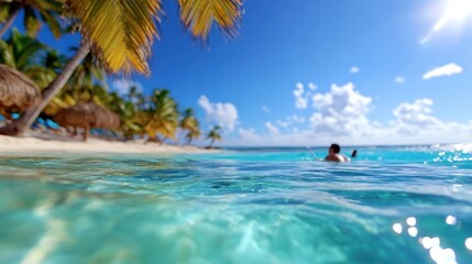 Snorkeling adventure in the vibrant waters of Punta Cana under the sun