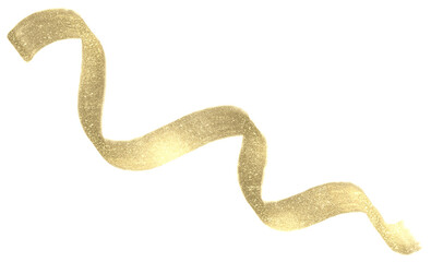 Naklejka premium Gold glitter ribbon banner luxury illustration