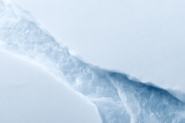 Obraz premium winter wonderland, high-end minimalist winter landscape with smooth icy textures and gentle lighting
