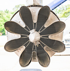 turbin exit of a vintage jetplane