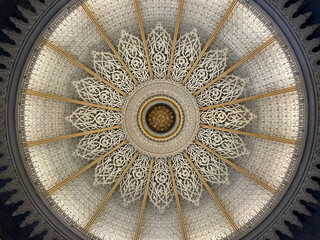 Verzierungen und Details des Pal&aacute;cio de Monserrate in Sintra, Portugal