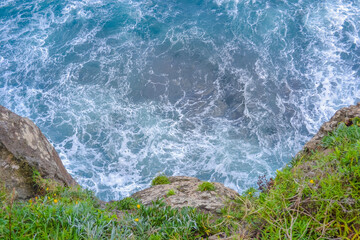Powerful Ocean Waves Crashing on Rocky Coast