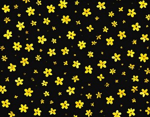 Colorful Flowers on Black Background &ndash; Vibrant Floral Artwork generated AI