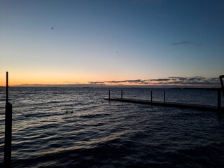 Obraz premium sunset at the pier