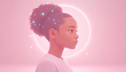 Fantasy Anime Girl Portrait generated AI