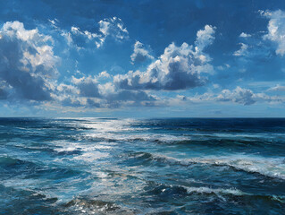 Fototapeta premium blue sky ocean