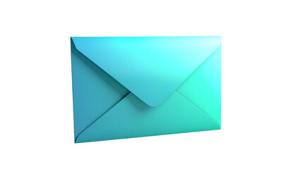 A 3D rendered, light-blue envelope on a black background, slightly angled, smooth gradient