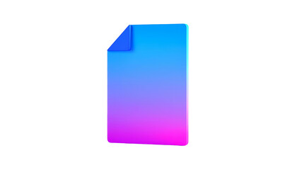 A vibrant, neon-outlined document against a stark black backdrop