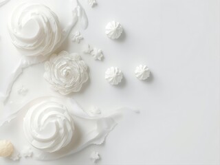 Cloud Dancer 2026 celebrates delicate beauty through handcrafted paper blooms. Ethereal white flowers on soft background. Perfect for wedding invitations, craft blogs, and gentle branding projects.