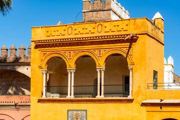 Naklejka premium Alcazar of Seville architecture in Andalusia, Spain