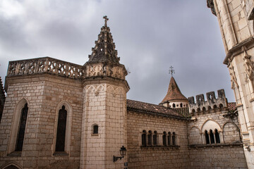 Exterior of the Basilica of Saint-Sauveur in the town of Rocamadour, France