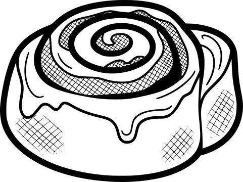 cinnamon roll or pastry transparent background for web and graphic design
