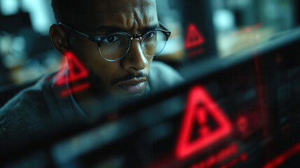 Personal data breach alert in modern office workspace under GDPR rules