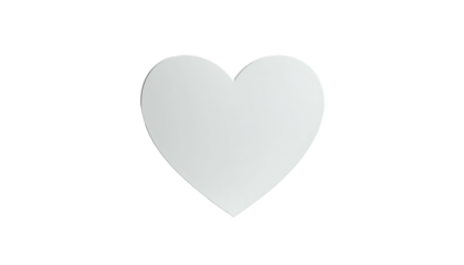 A glossy, silver heart floats against a stark black background (1)