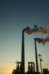  『周南コンビナート』えんとつの煙とHIKARI! 地球環境 SDGs  工場汚染 山口県観光