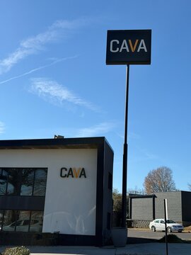 CAVA Mediterranean restaurant in the Park Road Shopping Center in Charlotte, NC